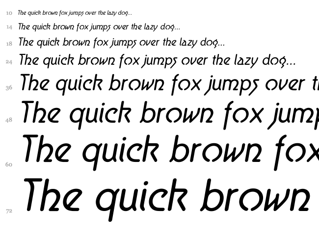 Aerolite font waterfall